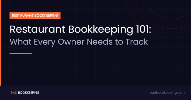 Restaurant Bookkeeping 101 key metrics graphic — Bad Bookkeeping