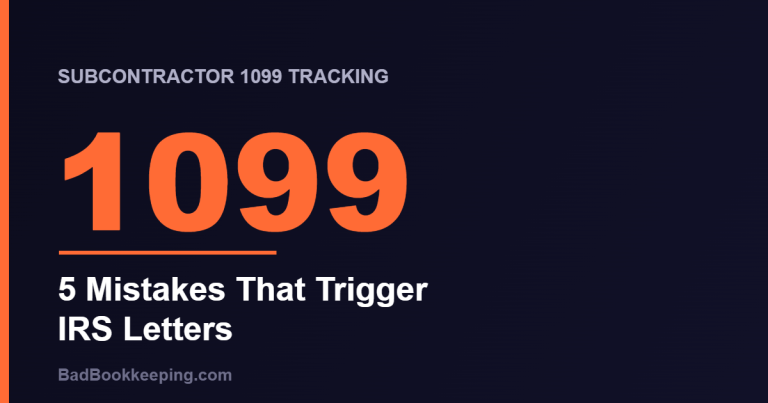 Subcontractor 1099 tracking mistakes that trigger IRS letters